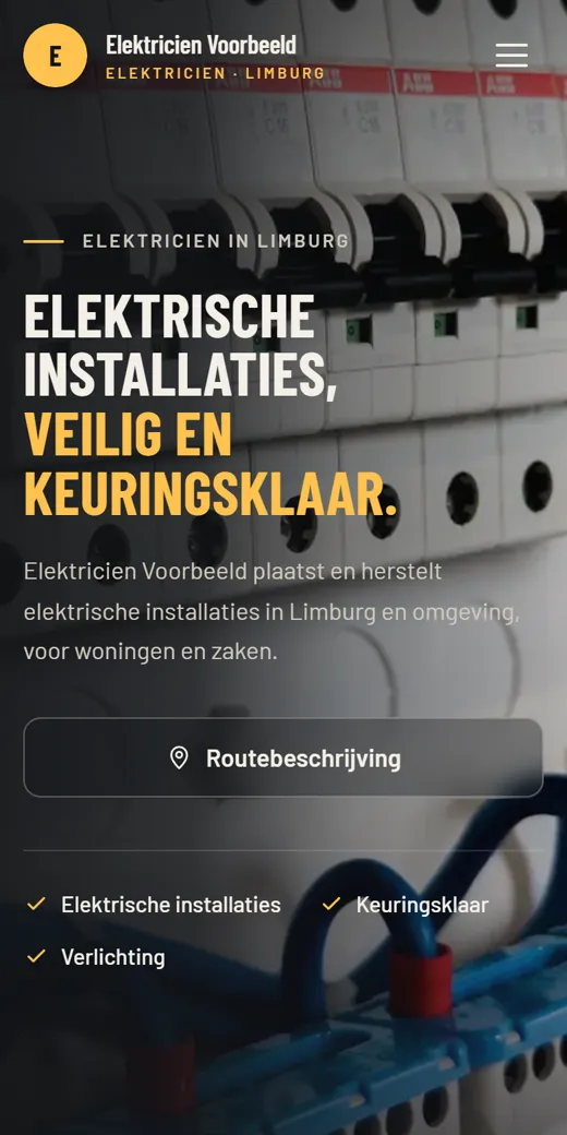 Het sjabloon Sjabloon Klassiek op een gsm