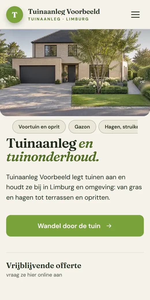 Het sjabloon Sjabloon Scrollfilm tuin op een gsm