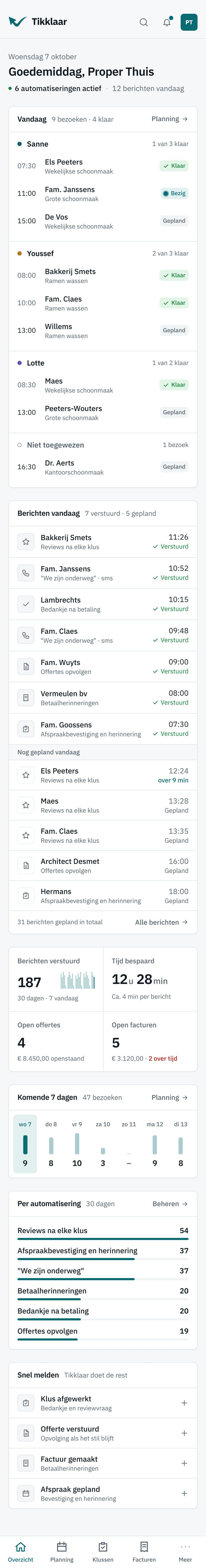 Tikklaar op een gsm